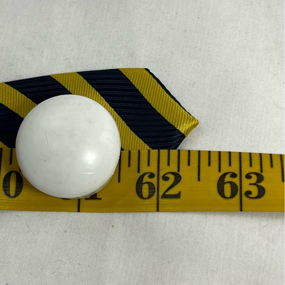 Creazioni Tucci Firenze Silk Tie Yellow & Navy - Picture 3 of 4